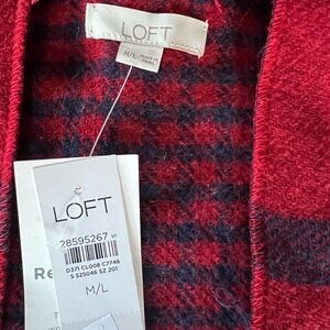 LOFT ANN TAYLOR LOFT, PONCHO SWEATER REVERSIBLE M/L
